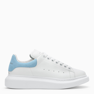 Shop Alexander Mcqueen Alexander Mc Queen White And Power Blue Oversized Sneakers
