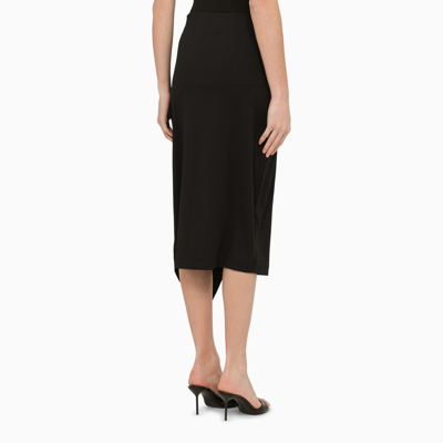 Shop Calvin Klein Black Midi Wrap Skirt