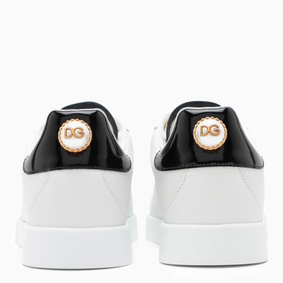 Shop Dolce & Gabbana Dolce&gabbana White And Gold Low Sneakers