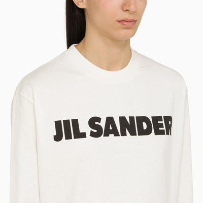 Shop Jil Sander White Long Sleeved T Shirt