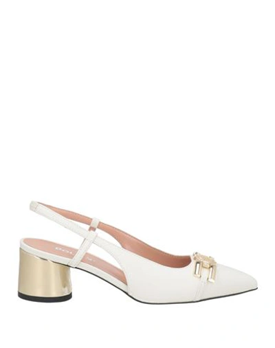 Shop Pollini Woman Pumps Off White Size 7 Leather