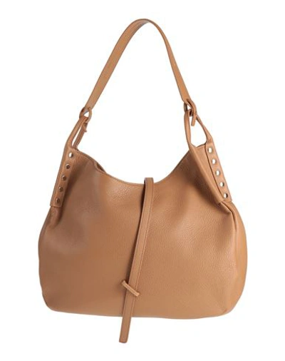 Shop Zanellato Woman Cross-body Bag Camel Size - Soft Leather In Beige
