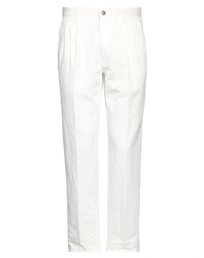 Shop Incotex Man Pants Off White Size 31 Linen, Cotton