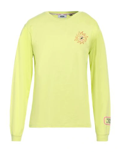 Shop Gcds Man T-shirt Yellow Size Xl Cotton