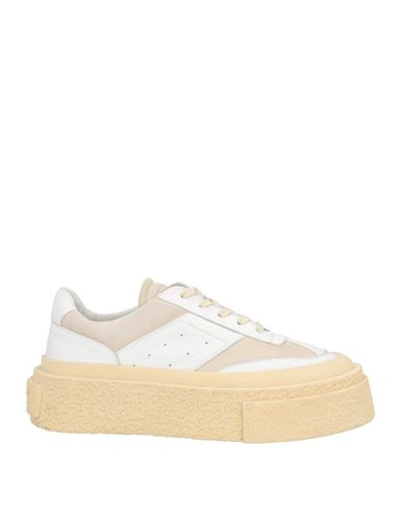Shop Mm6 Maison Margiela Man Sneakers White Size 8 Soft Leather