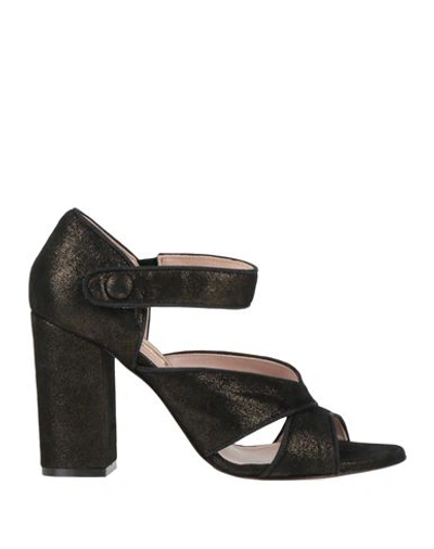 Shop Nenette Woman Sandals Dark Green Size 8 Soft Leather