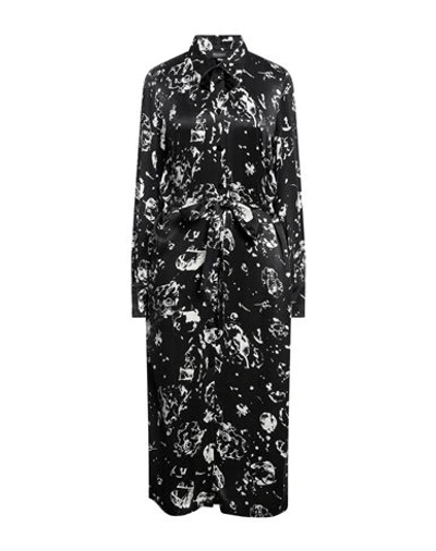 Shop Poustovit Woman Midi Dress Black Size 8 Viscose