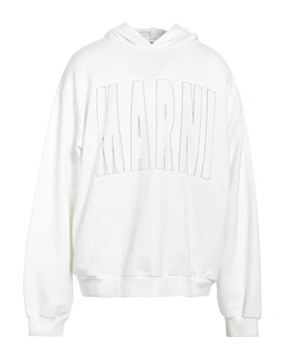 Shop Marni Man Sweatshirt White Size 42 Cotton, Elastane