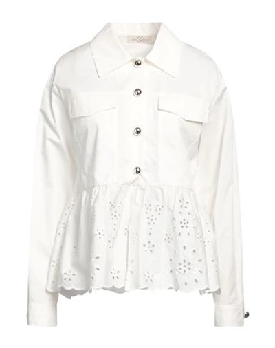 Shop Corte Dei Gonzaga Woman Shirt White Size 14 Cotton, Polyester