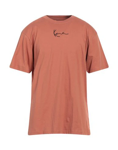 Shop Karl Kani Man T-shirt Rust Size M Cotton In Red