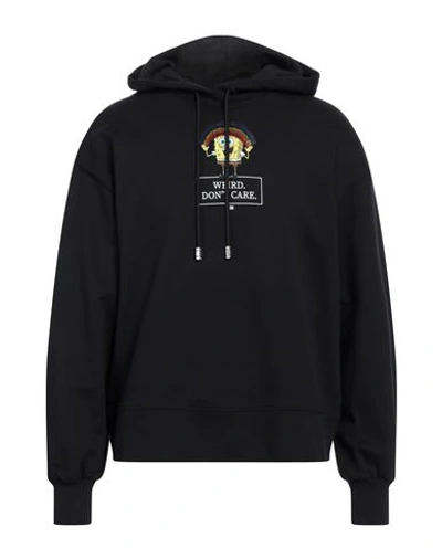 Gcds Man Sweatshirt Black Size Xl Cotton In Black