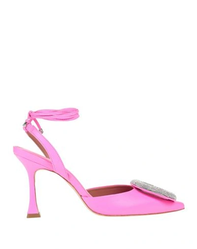 Shop Cartechini Woman Pumps Fuchsia Size 5 Soft Leather In Pink