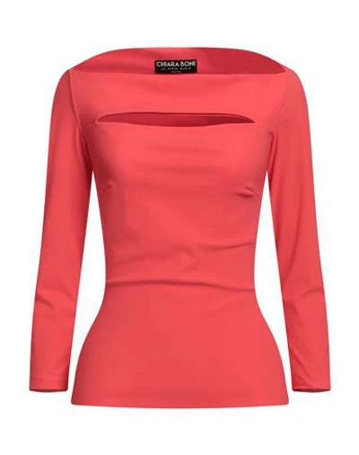 Shop Chiara Boni La Petite Robe Woman T-shirt Coral Size 4 Polyamide, Elastane In Red
