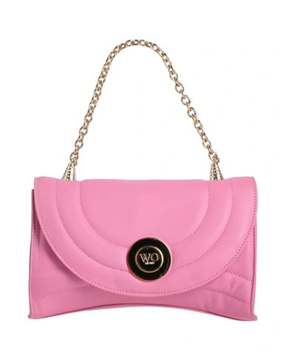 Shop Wo Milano Woman Handbag Fuchsia Size - Soft Leather In Pink
