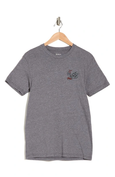 Shop Rvca Toxicity Short Sleeve T-shirt In Graphite Heather
