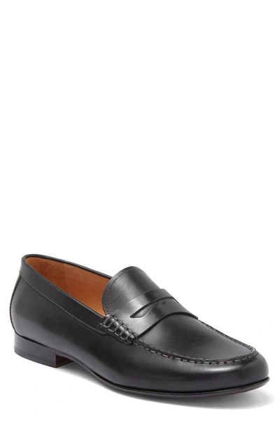 Shop Curatore Lucca Leather Penny Loafer In Black
