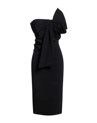 Shop Chiara Boni La Petite Robe Woman Midi Dress Black Size 4 Polyamide, Elastane