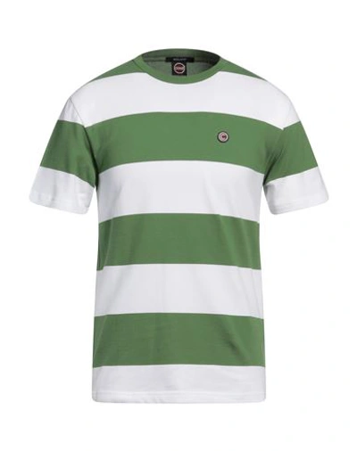 Shop Colmar Man T-shirt Green Size S Cotton, Elastane