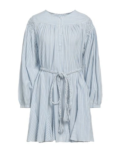 Shop Rhode Woman Mini Dress Sky Blue Size M Cotton