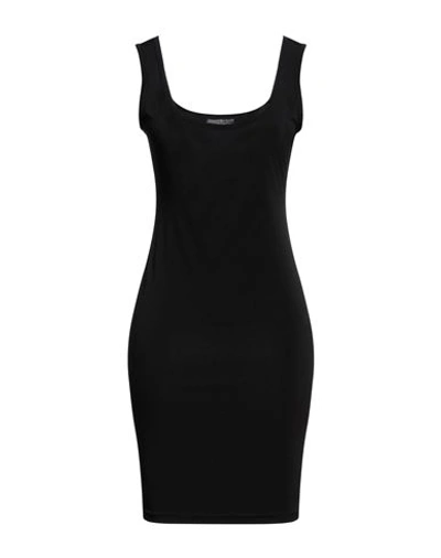 Shop Angela Mele Milano Woman Mini Dress Black Size M Viscose, Polyester, Elastane