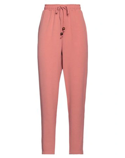 Shop Angela Mele Milano Woman Pants Pastel Pink Size Xl Viscose, Polyester