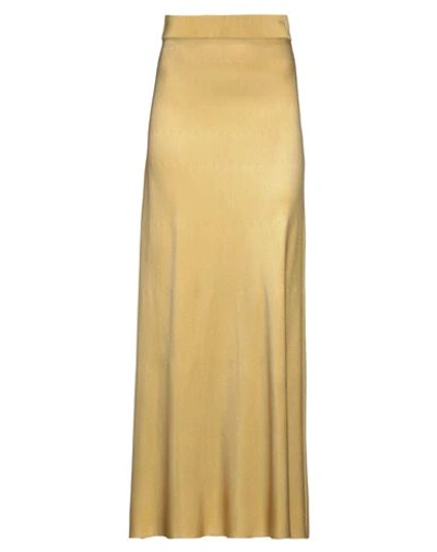Shop Archivio B Woman Maxi Skirt Mustard Size M Viscose In Yellow