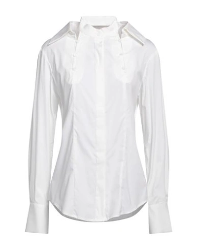 Shop Balossa Woman Shirt White Size 4 Cotton, Nylon, Elastane