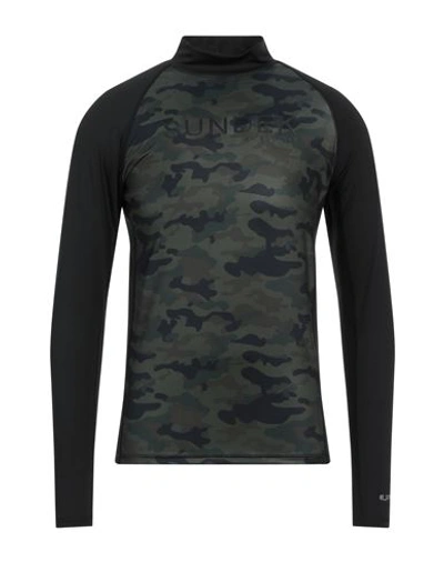 Shop Sundek Man T-shirt Military Green Size L Polyester, Elastane