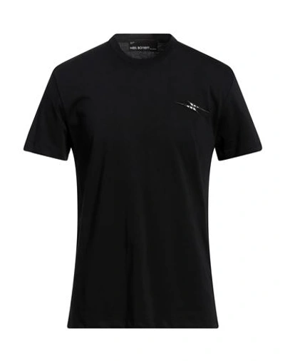 Shop Neil Barrett Man T-shirt Black Size L Cotton