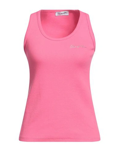 Shop Odi Et Amo Woman Tank Top Fuchsia Size M Cotton In Pink