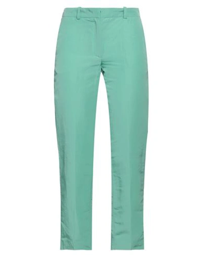 Malloni Woman Pants Light Green Size 4 Linen, Polyamide, Cotton In Green