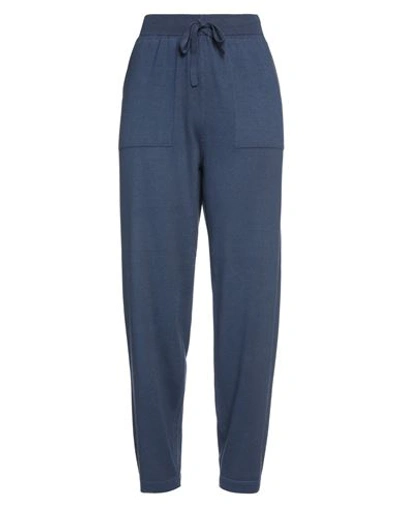 Shop Massimo Alba Woman Pants Navy Blue Size Xxl Cotton, Cashmere