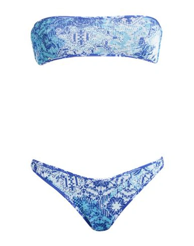 Shop F**k Project Woman Bikini Blue Size L Polyester, Polyamide, Elastane