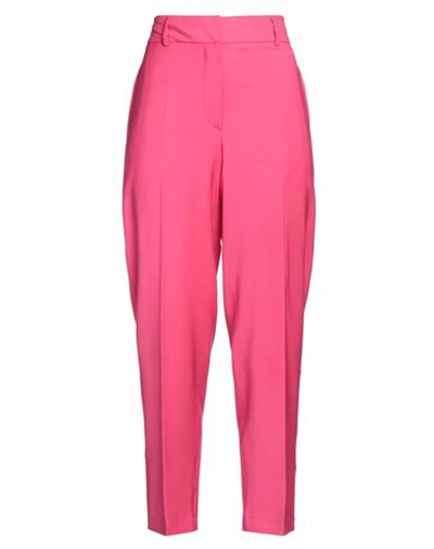 Seventy Sergio Tegon Seventy Venezia Woman Pants Fuchsia Size 8 Virgin Wool, Elastane In Pink