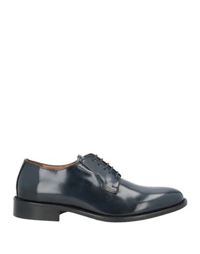 Shop Rogal's Man Lace-up Shoes Midnight Blue Size 8 Calfskin