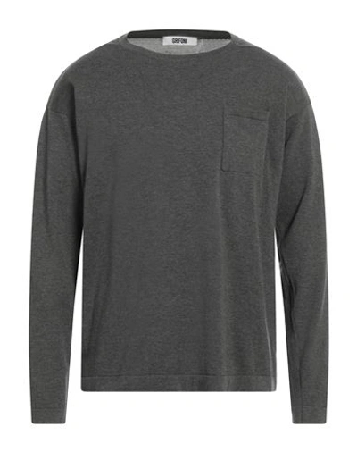 Shop Mauro Grifoni Grifoni Man Sweater Lead Size 40 Cotton In Grey