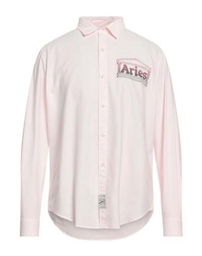 Shop Aries Man Shirt Pink Size Xl Cotton