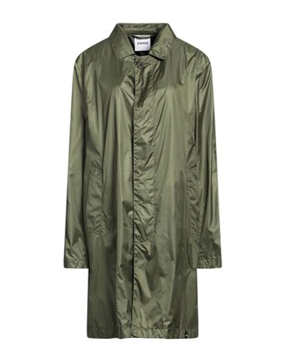 Shop Aspesi Woman Overcoat & Trench Coat Military Green Size Xl Polyester