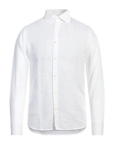 Shop Deperlu Man Shirt White Size M Linen, Cotton