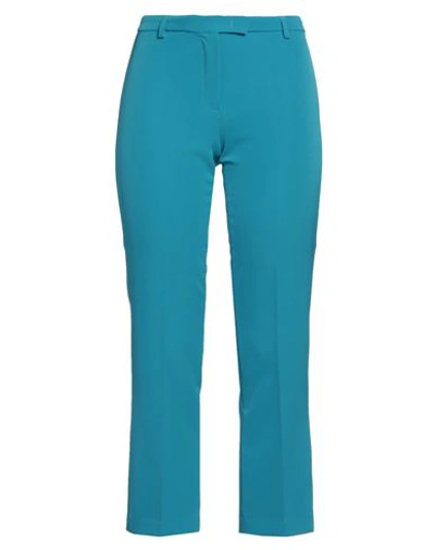 Shop Compagnia Italiana Woman Pants Azure Size 8 Polyester, Elastane In Blue