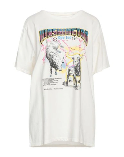 Washington Dee Cee Washington Dee-cee Woman T-shirt Off White Size M Cotton In Off White