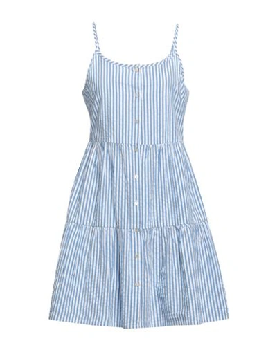 Shop Only Woman Mini Dress Blue Size S Cotton, Viscose