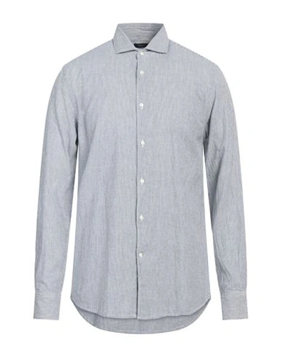 Shop Deperlu Man Shirt Navy Blue Size M Cotton, Linen