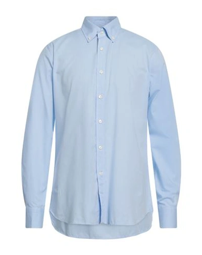Shop Caliban Man Shirt Sky Blue Size 16 Cotton