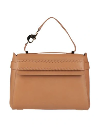 Shop Chloé Woman Handbag Camel Size - Leather In Beige