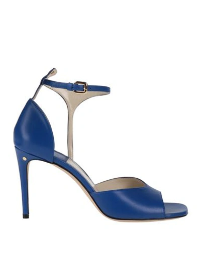 Shop Laurence Dacade Woman Sandals Blue Size 7.5 Soft Leather