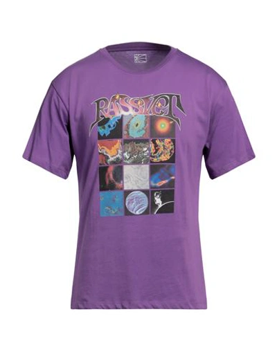 Shop Rassvet Man T-shirt Purple Size S Cotton