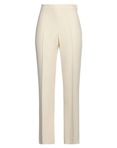 Shop Mantù Woman Pants Cream Size 8 Acetate, Viscose In White