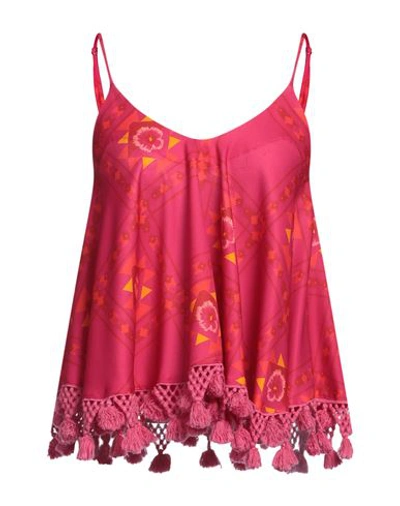Shop F**k Project Woman Top Fuchsia Size S Polyester, Elastane In Pink