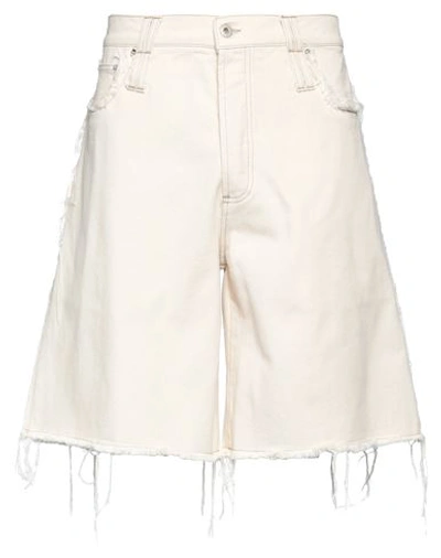 Shop Federico Cina Man Shorts & Bermuda Shorts Ivory Size 36 Cotton In White